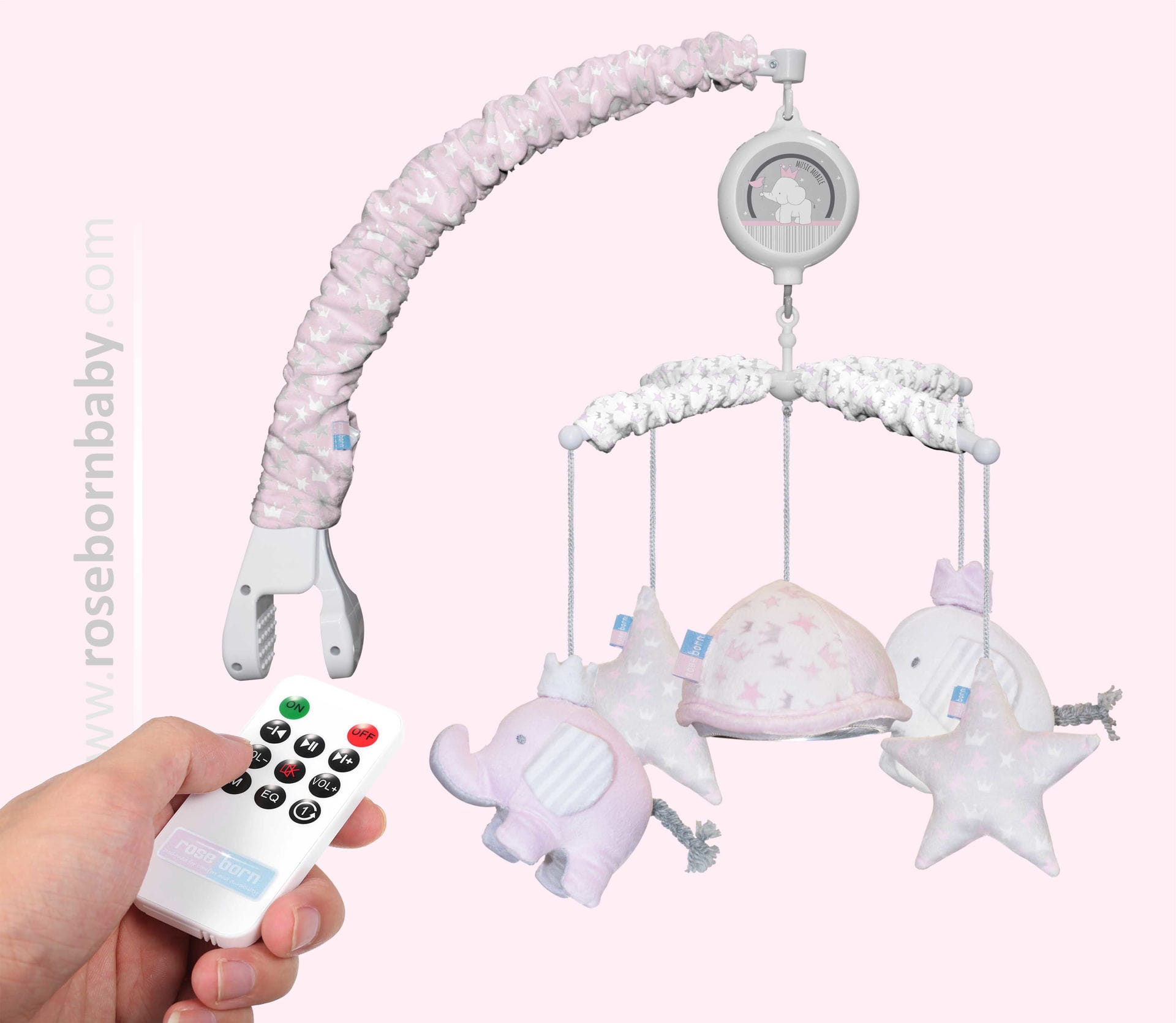 ENDLESS LOVE GIRL آویز موزیکال ریموت دار تخت نوزاد ENDLESS LOVE-GIRL