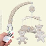 آویز موزیکال ریموت‌ دار تخت نوزاد رزبرن TEDDY BEAR