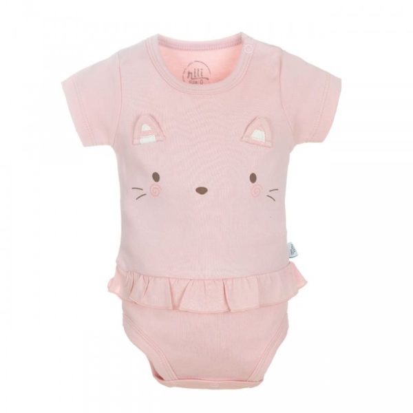 زیر دکمه آستین کوتاه طرح بالرین نیلی