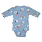 زیر دکمه آستین بلند دخترانه طرح لاولی نیلی