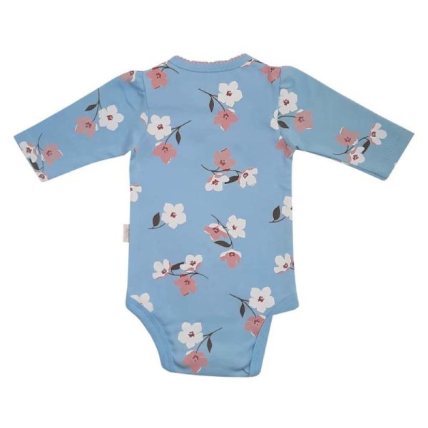 زیر دکمه آستین بلند دخترانه طرح لاولی نیلی