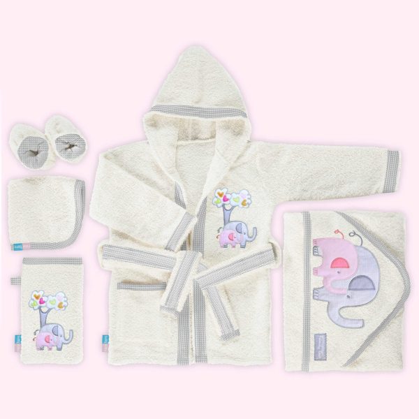 ست حوله پنج تکه FAMILY LOVE-GIRL رزبرن