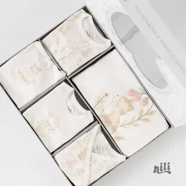 ست جعبه ای 13 تیکه بیمارستانی نیلی Nili طرح گربه و فنجون