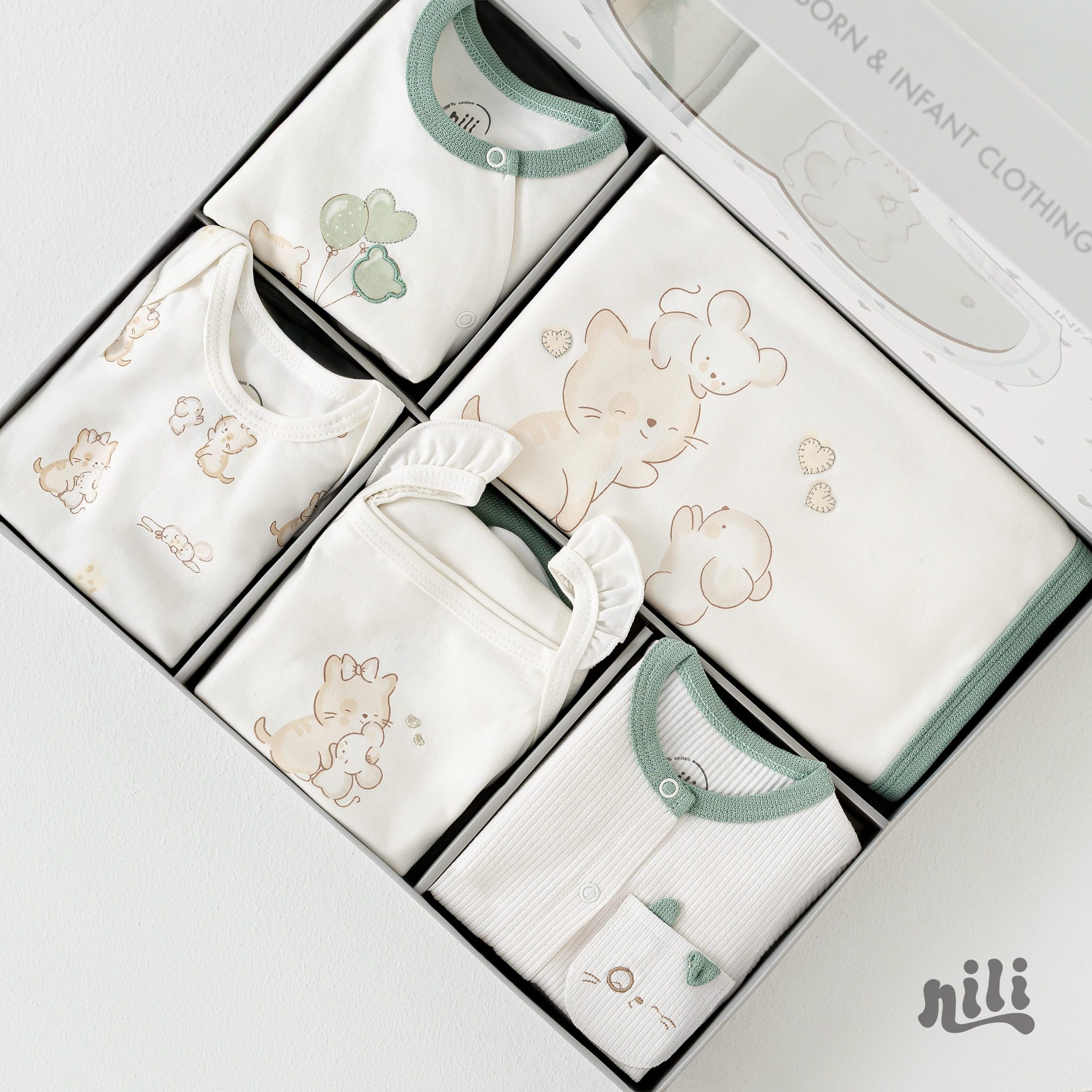 cat and mouse ست جعبه ای 13 تکه بیمارستانی نیلی Nili طرح موش و گربه - Image 1